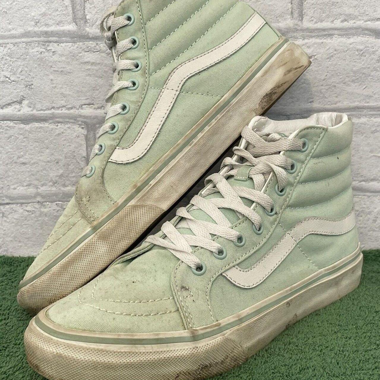 Vans Off The Walls Sk8 High Tops Mint Green And. Depop