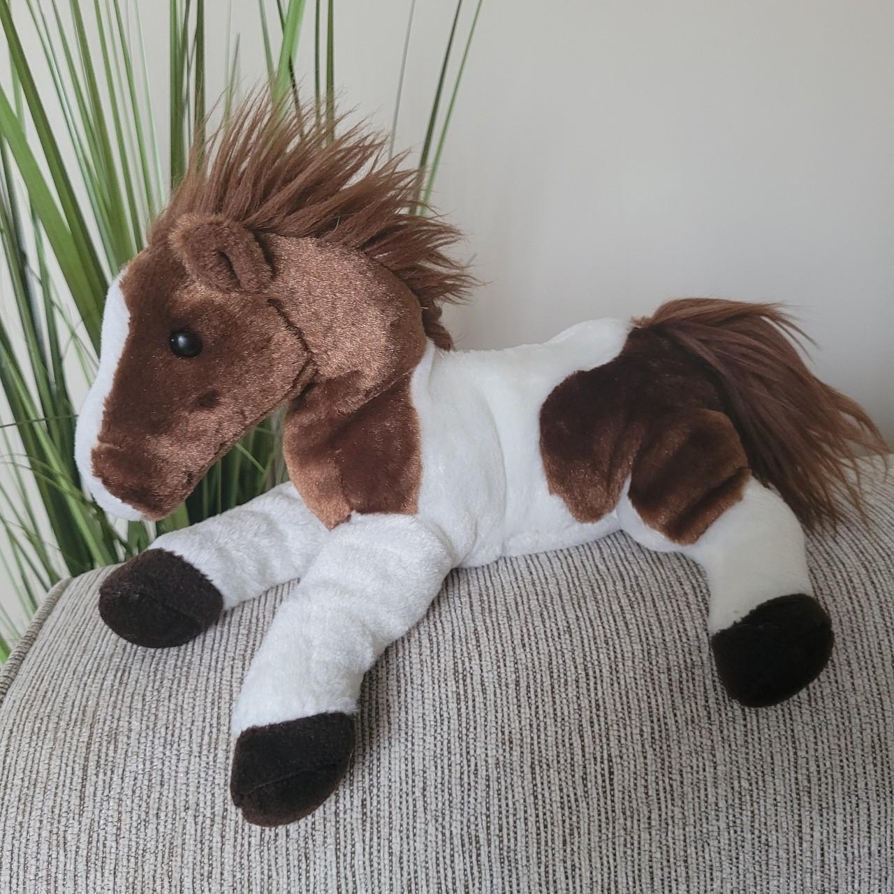 White horse stuffed clearance animal