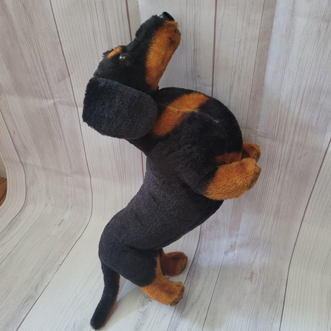 Black and tan stuffed dog best sale