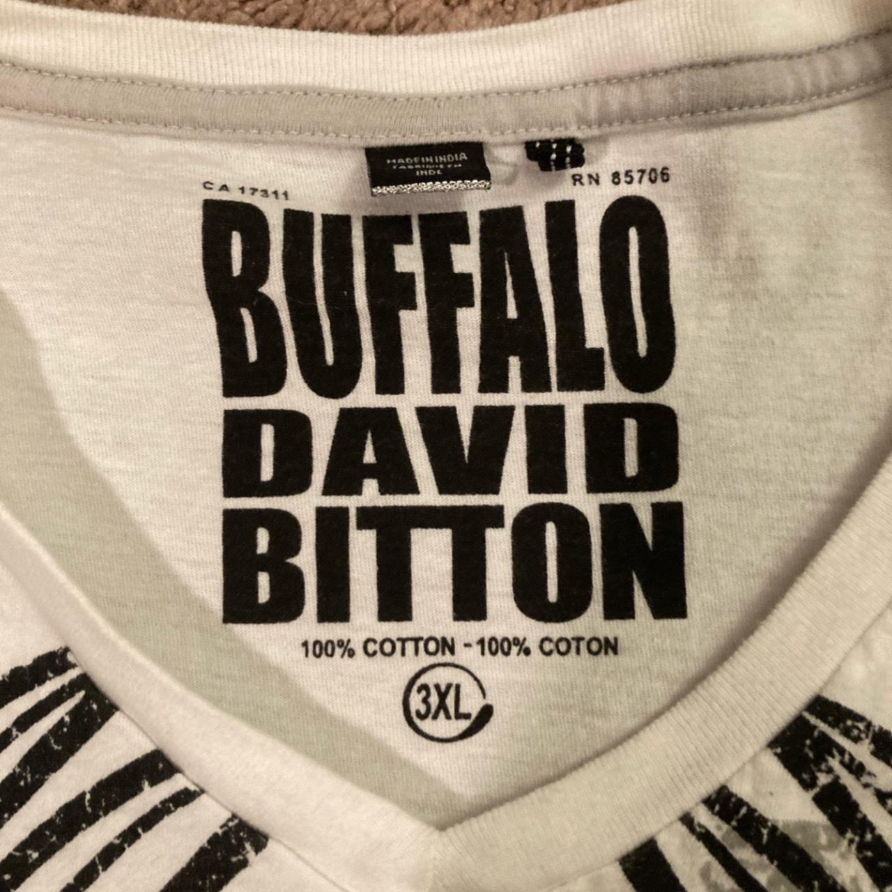 Buffalo David Bitton Men's White and Black T-shirt (3)