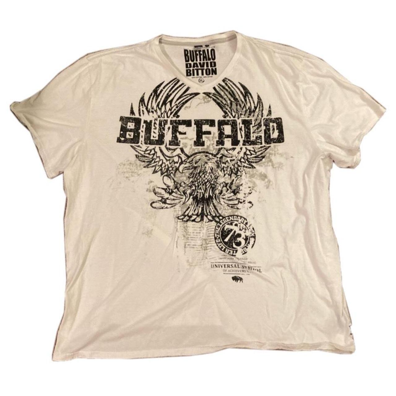 Buffalo David Bitton Men's White and Black T-shirt