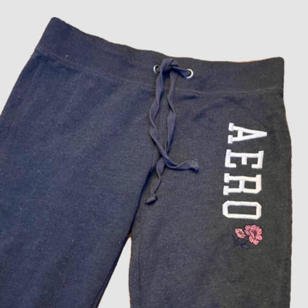 Sweatpants Aero Aeropostale Grey Dark Pink Brand Y2K