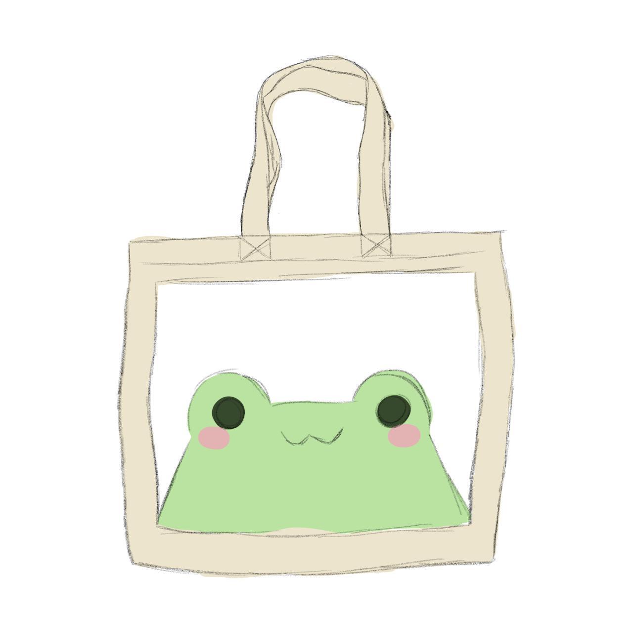FROG TOTE BAG- Color is customizable!! 13.5 in X... - Depop