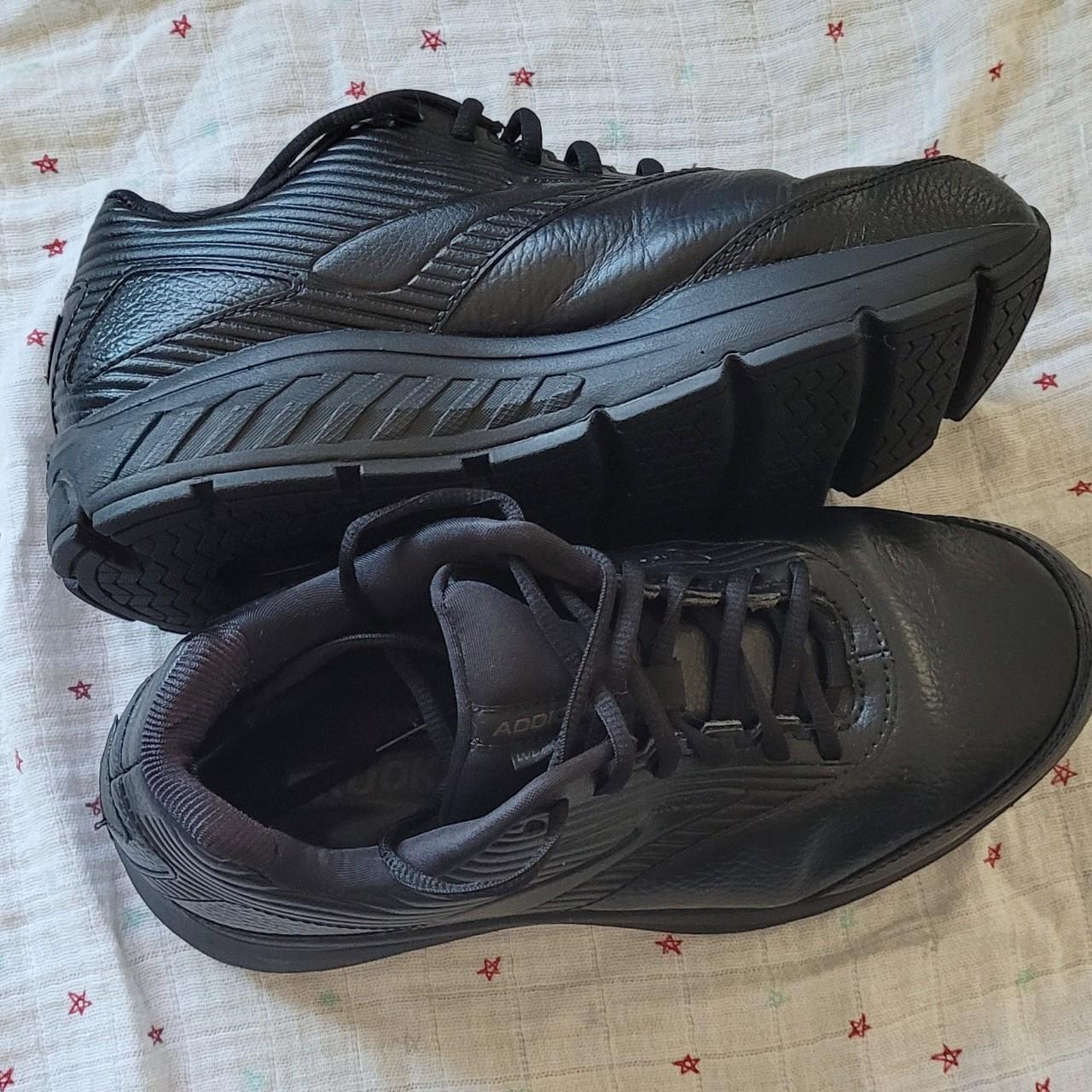 Brooks Addiction Walker. Black leather walking shoes... - Depop