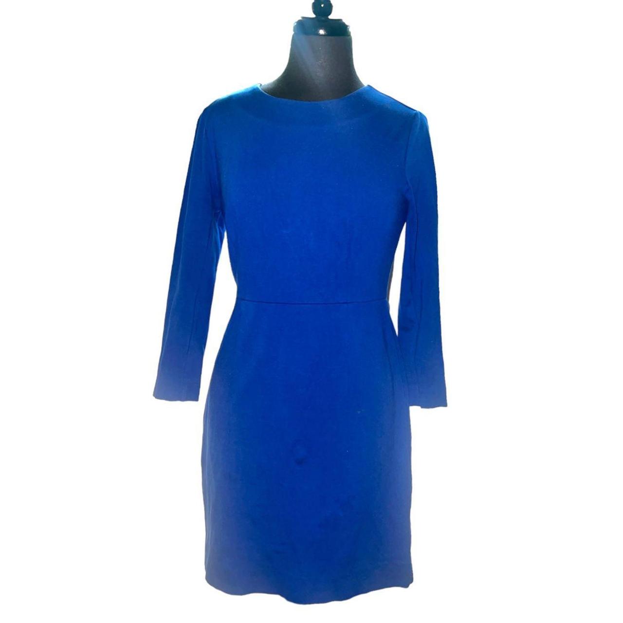 Crew Dress Color Royal Blue, Knee length