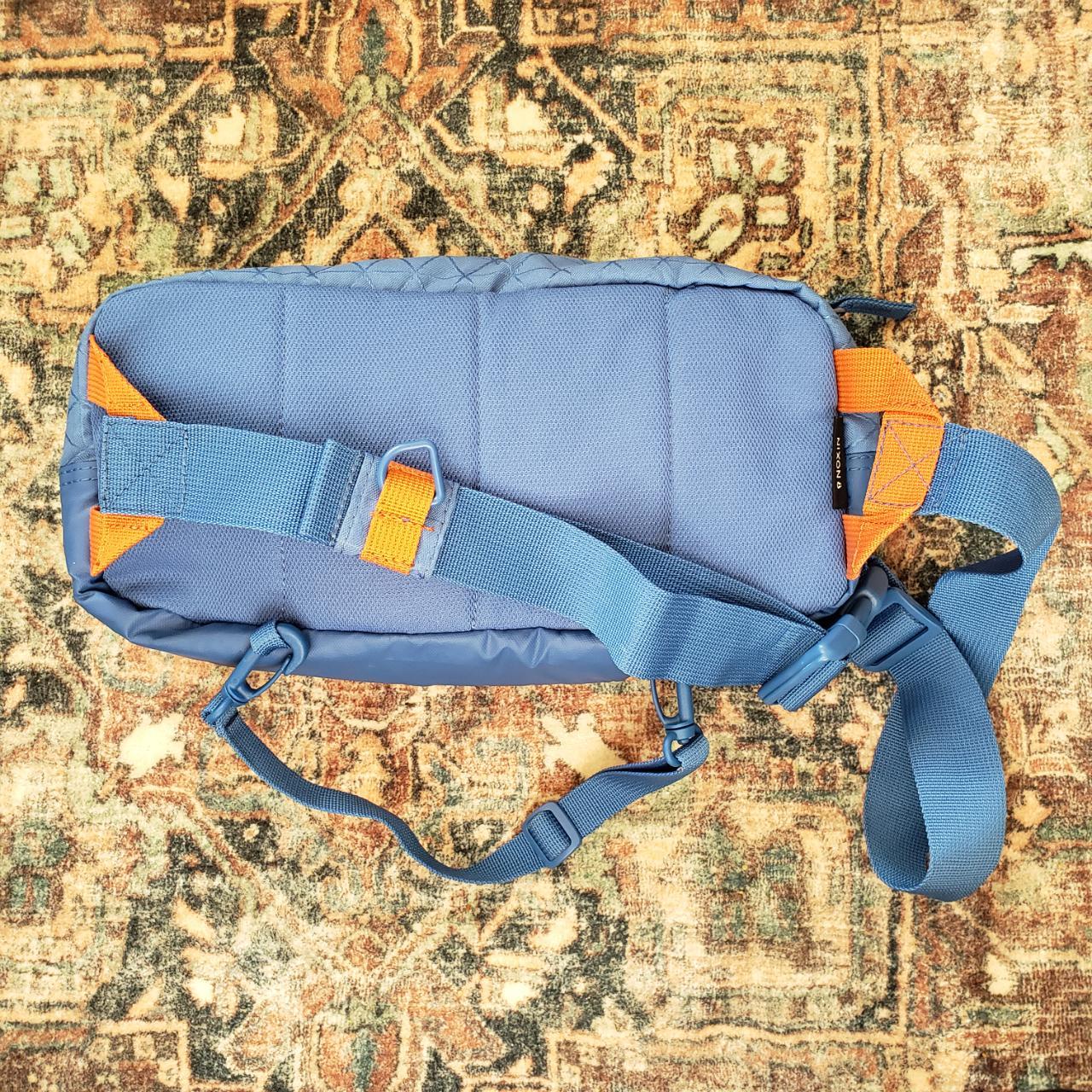 Nixon Men's Blue and Orange Bag Depop