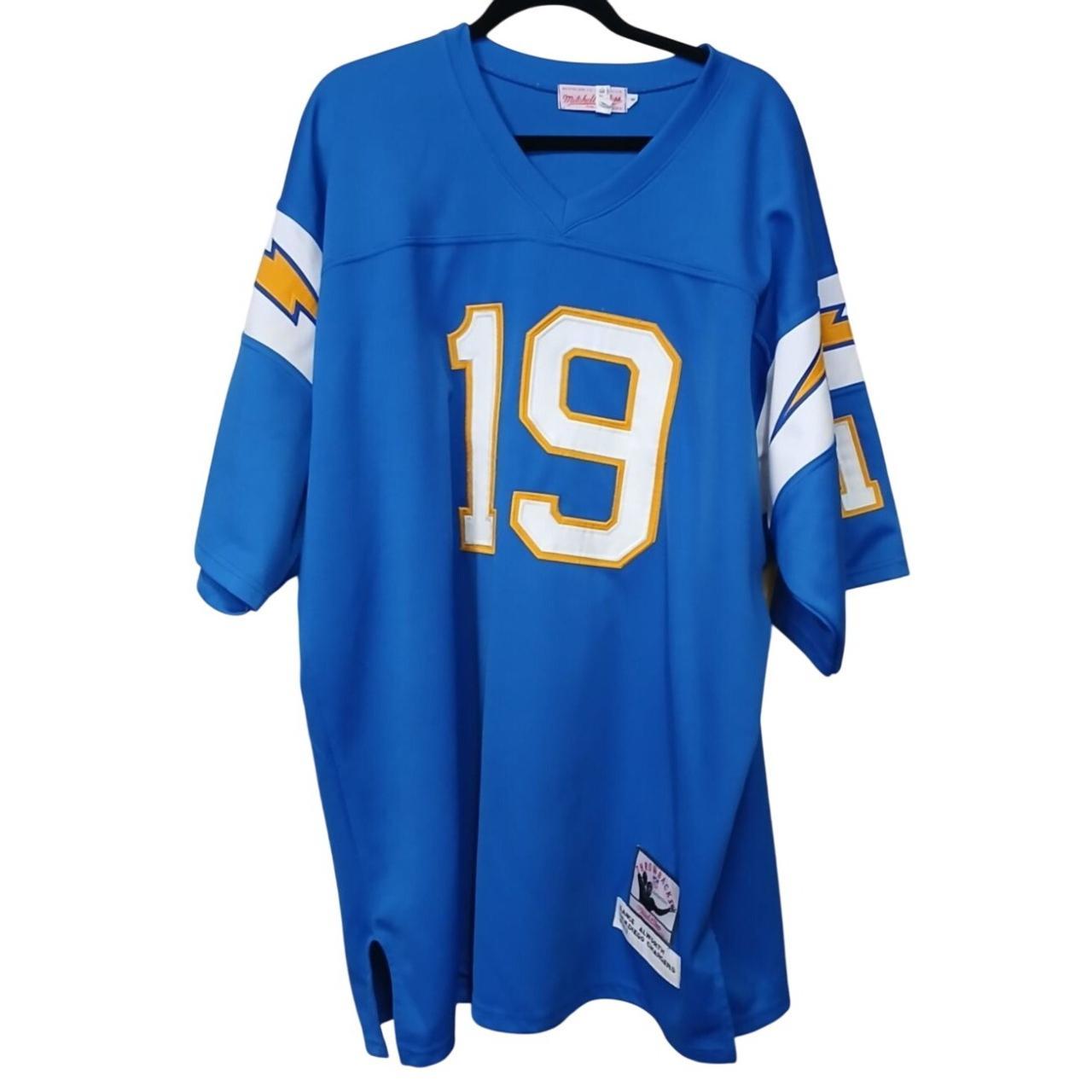 Mitchell & Ness Men's Shirt - Blue/Yellow - XXL – Throwback NFL Lance Alworth San Diego Chargers …