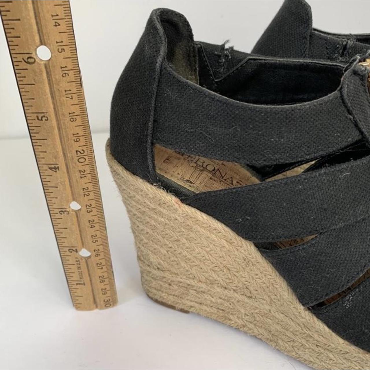 Merona Black Tan Wedge High Heels with zipper