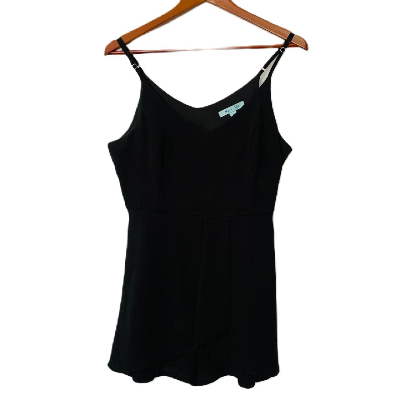 Shein womens black camisole top size small with adjustable spaghetti straps