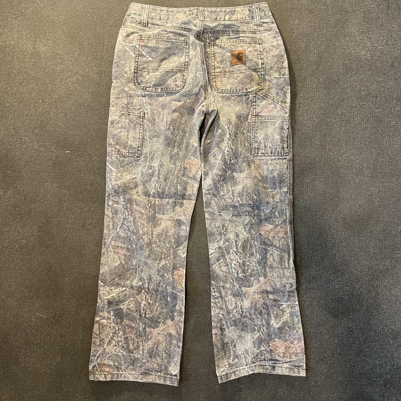 Womens carhartt camo pants size:14 Stain on right knee - Depop