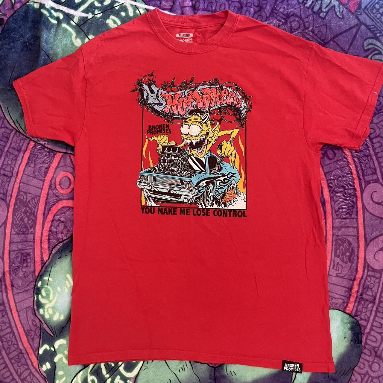 Broken promises X hot wheels T-shirt Size M Great... - Depop