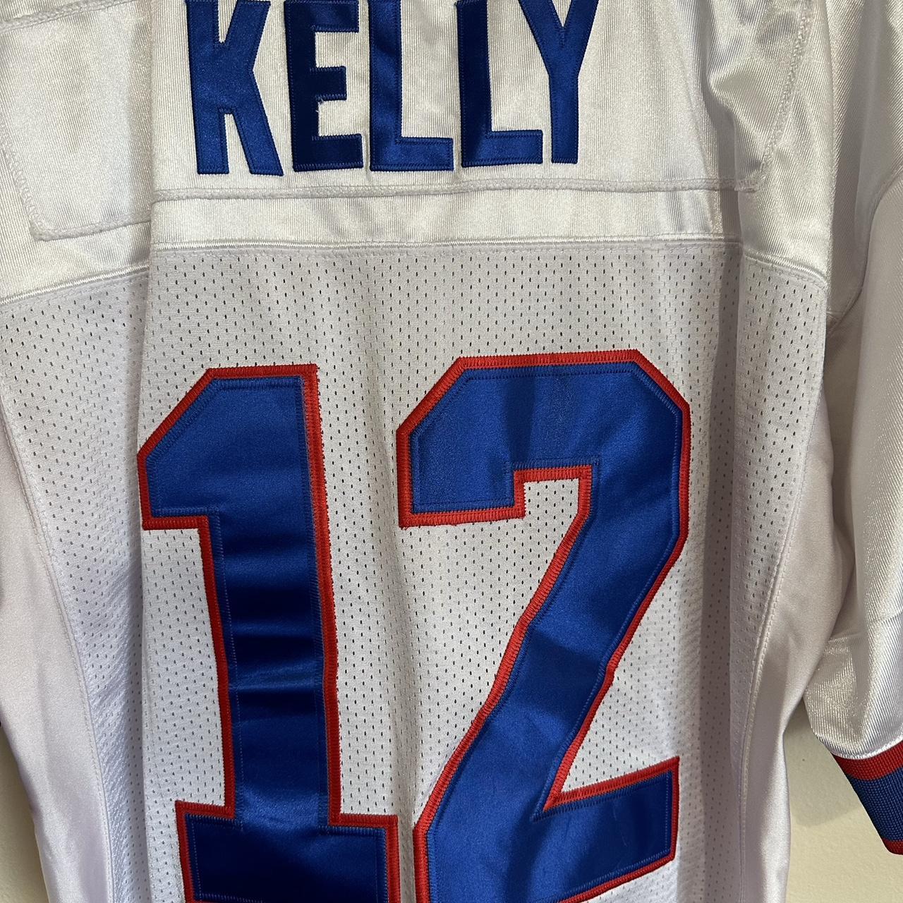 Mens Buffalo Bills Jim Kelly Mitchell & Ness White Super Bowl XXV