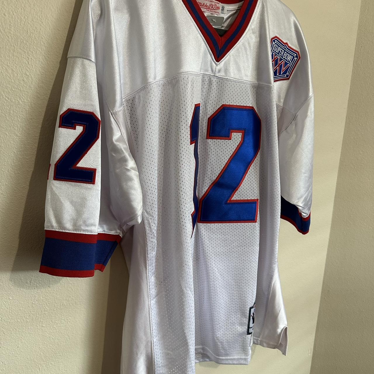 Mens Buffalo Bills Jim Kelly Mitchell & Ness White Super Bowl XXV