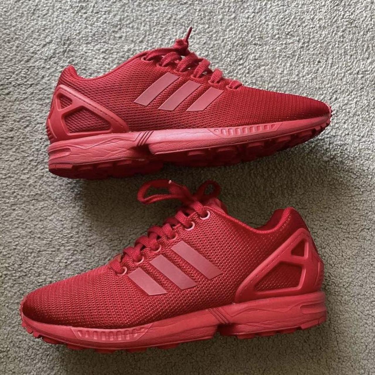 Mens red adidas flux trainers best sale