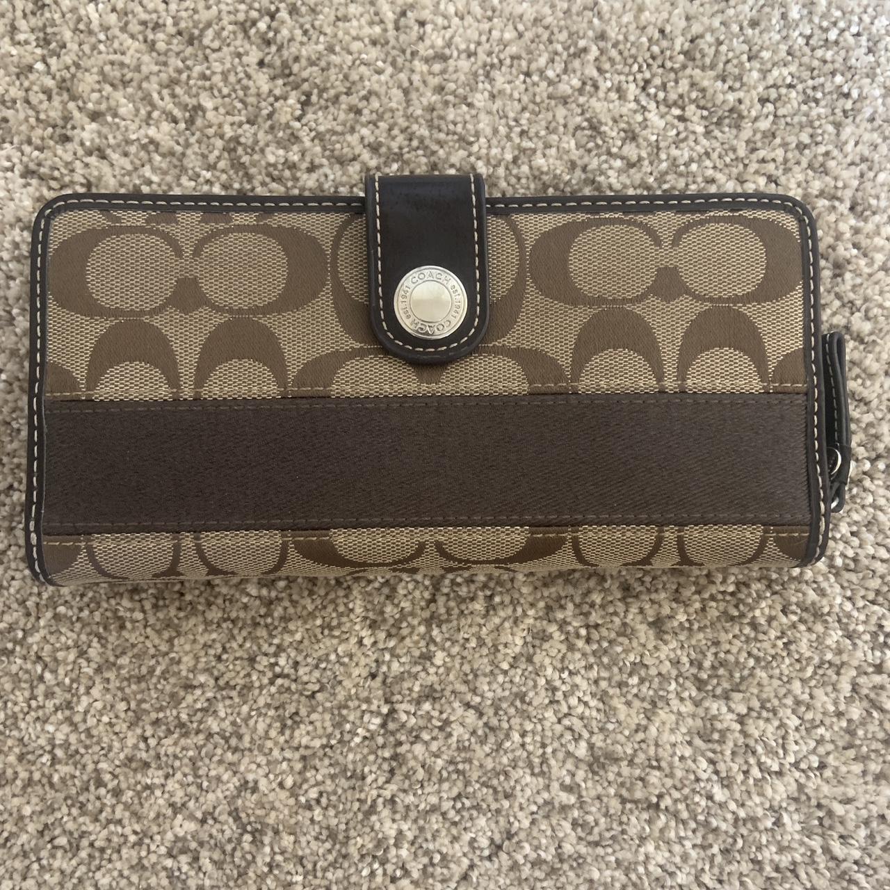 Coach fabric online wallet