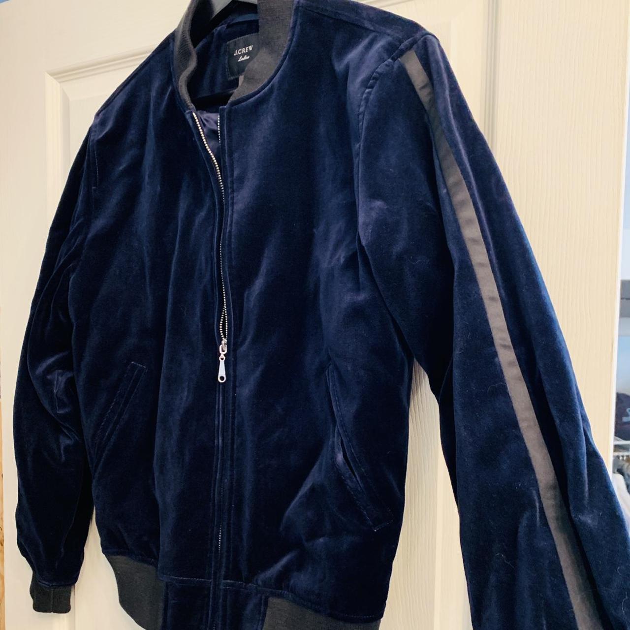 J.Crew Suede Bomber Jacket In Navy in Blue for Men