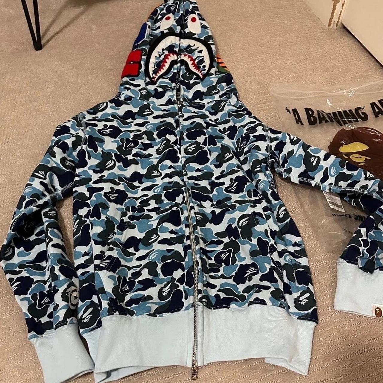 Blue Bape Hoodie
 Blue Bape hoo brand new Authentic Depop