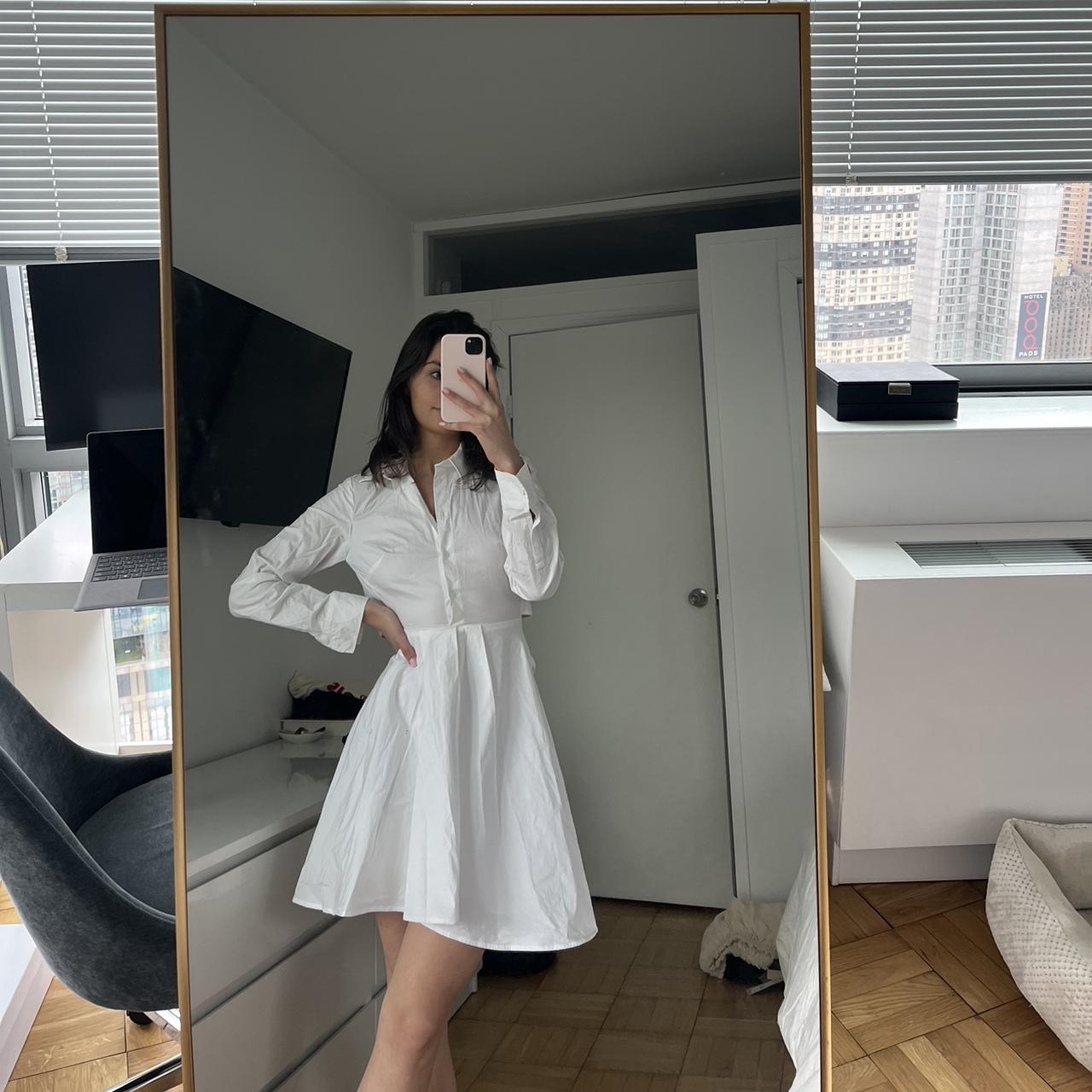 Club Monaco white dress Size small I love that it’s... - Depop
