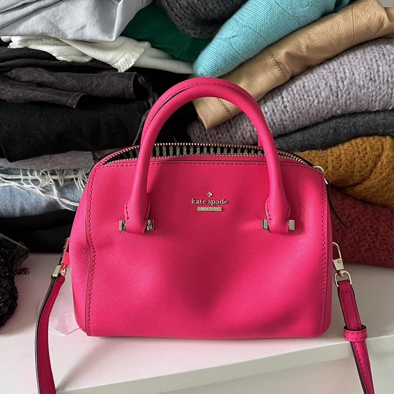 Kate Spade Fuzzy Pink Purse -message with - Depop