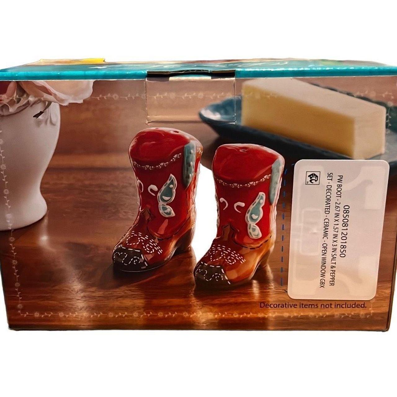 The Pioneer Woman Western Boots Salt and Pepper Shakers Set