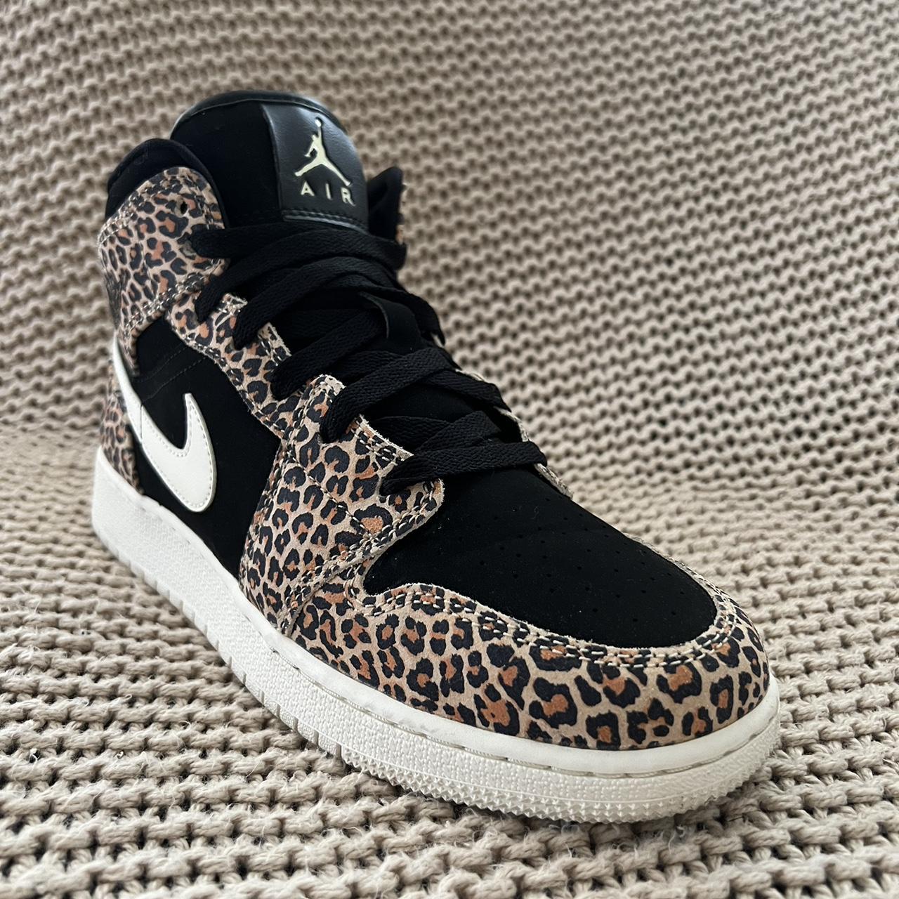 Air Jordan 1 Mid SE PS Cheetah Size 6.5y Slightly. Depop