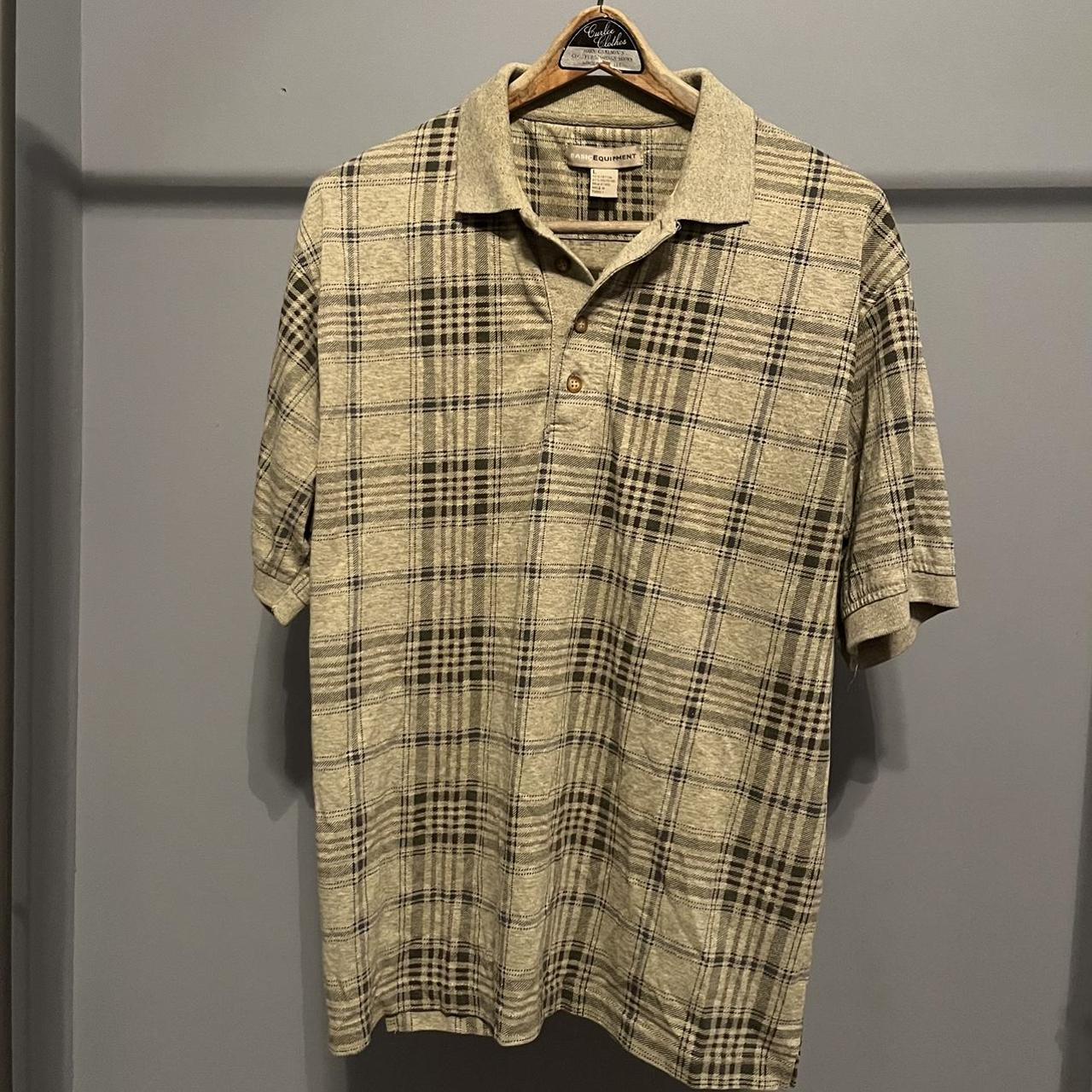 Plaid golf polo Brand: Basic Equipment - Depop