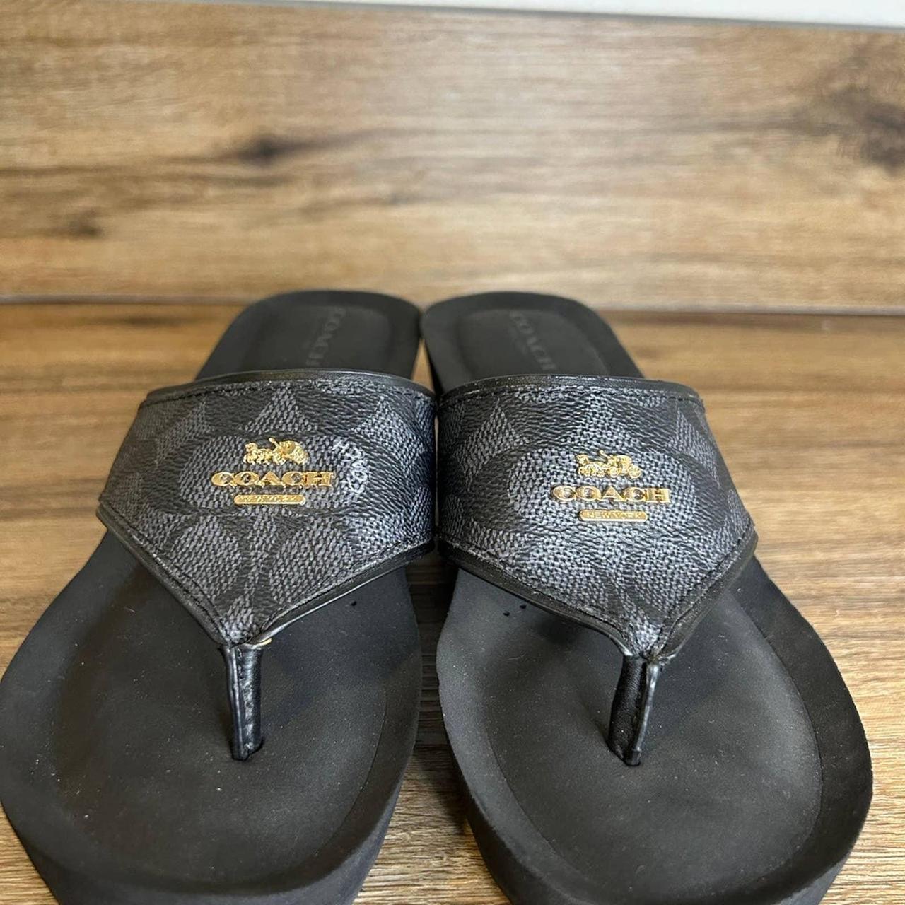 coach janice flip flops