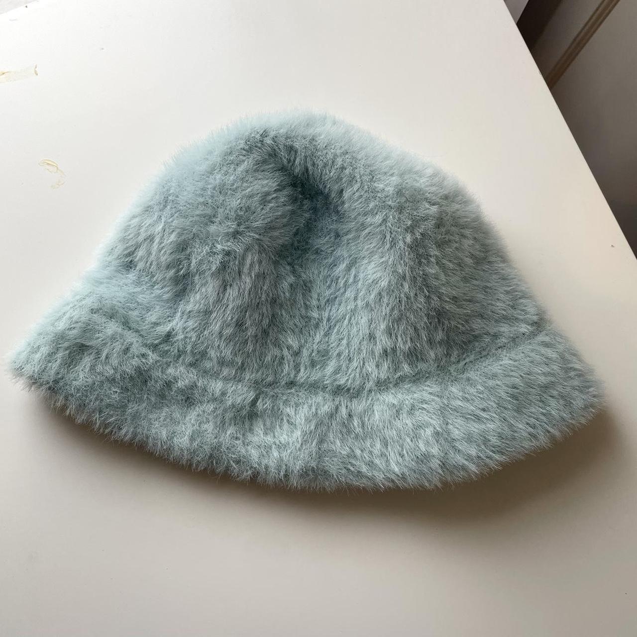 Primark fluffy bucket hat in baby blue. Good... Depop