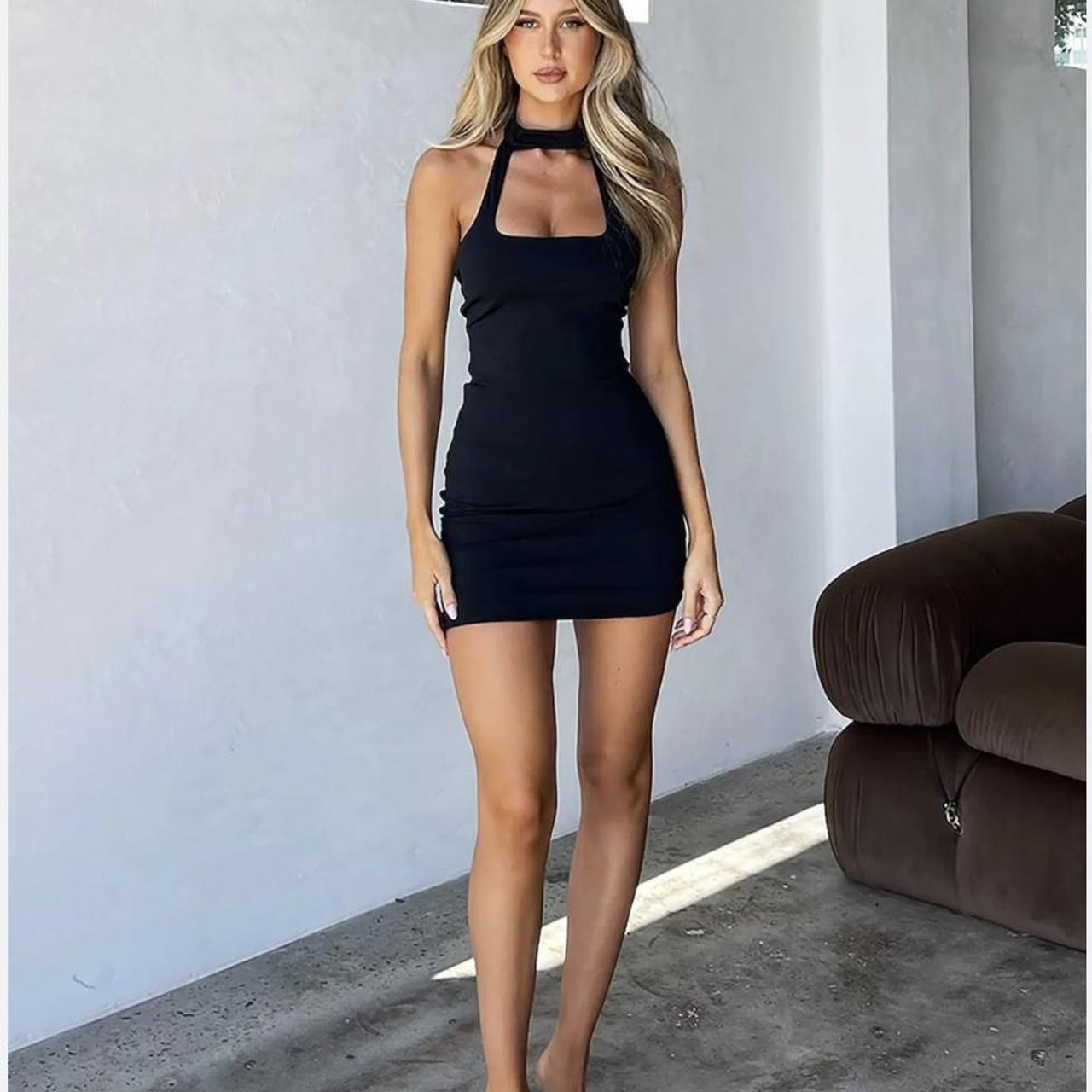 Tiger Mist Black High Neck Mini Dress XXS Like new Depop Tiger Mist Black High Neck Mini Dress XXS Like new Depop