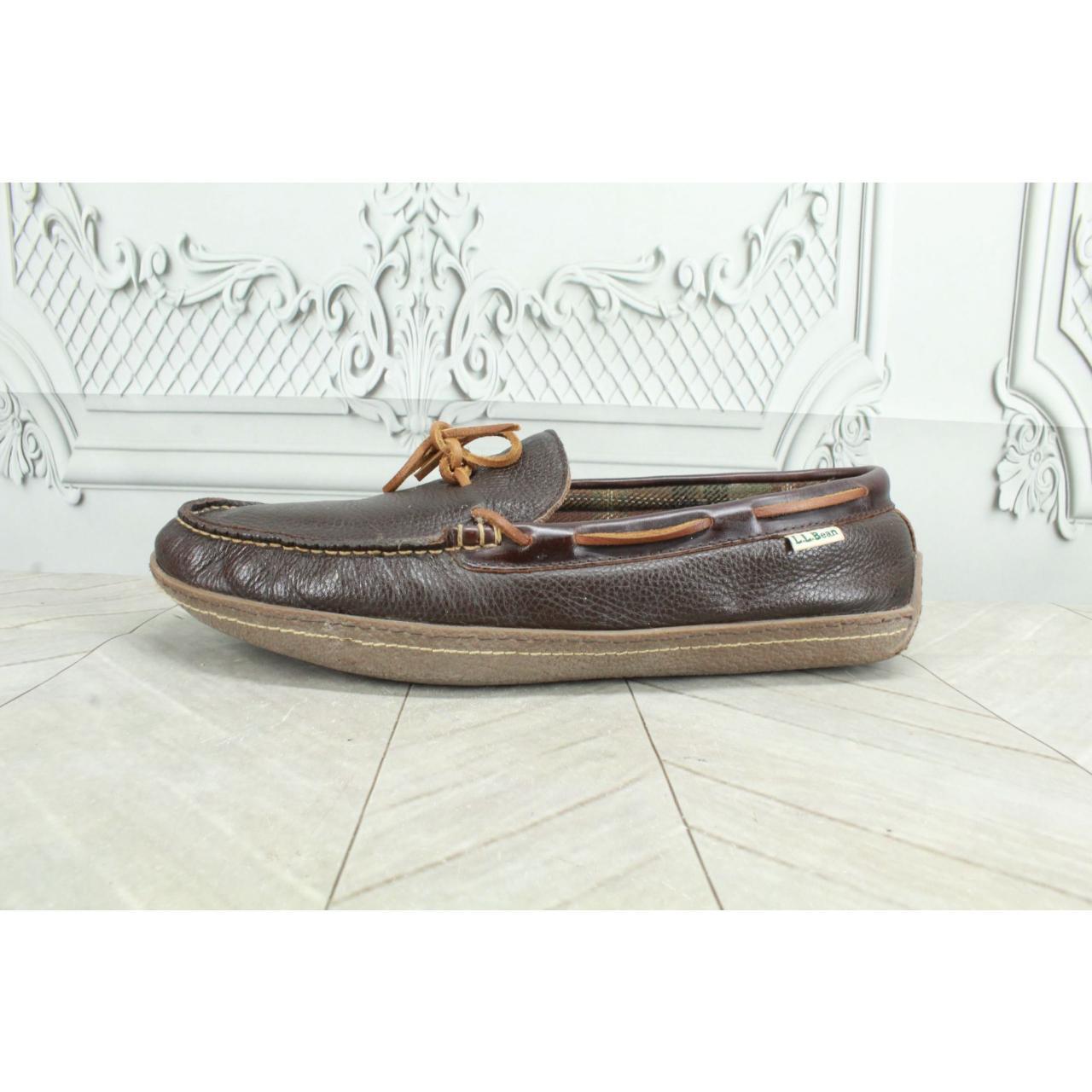 Mens leather slippers flannel lined hot sale