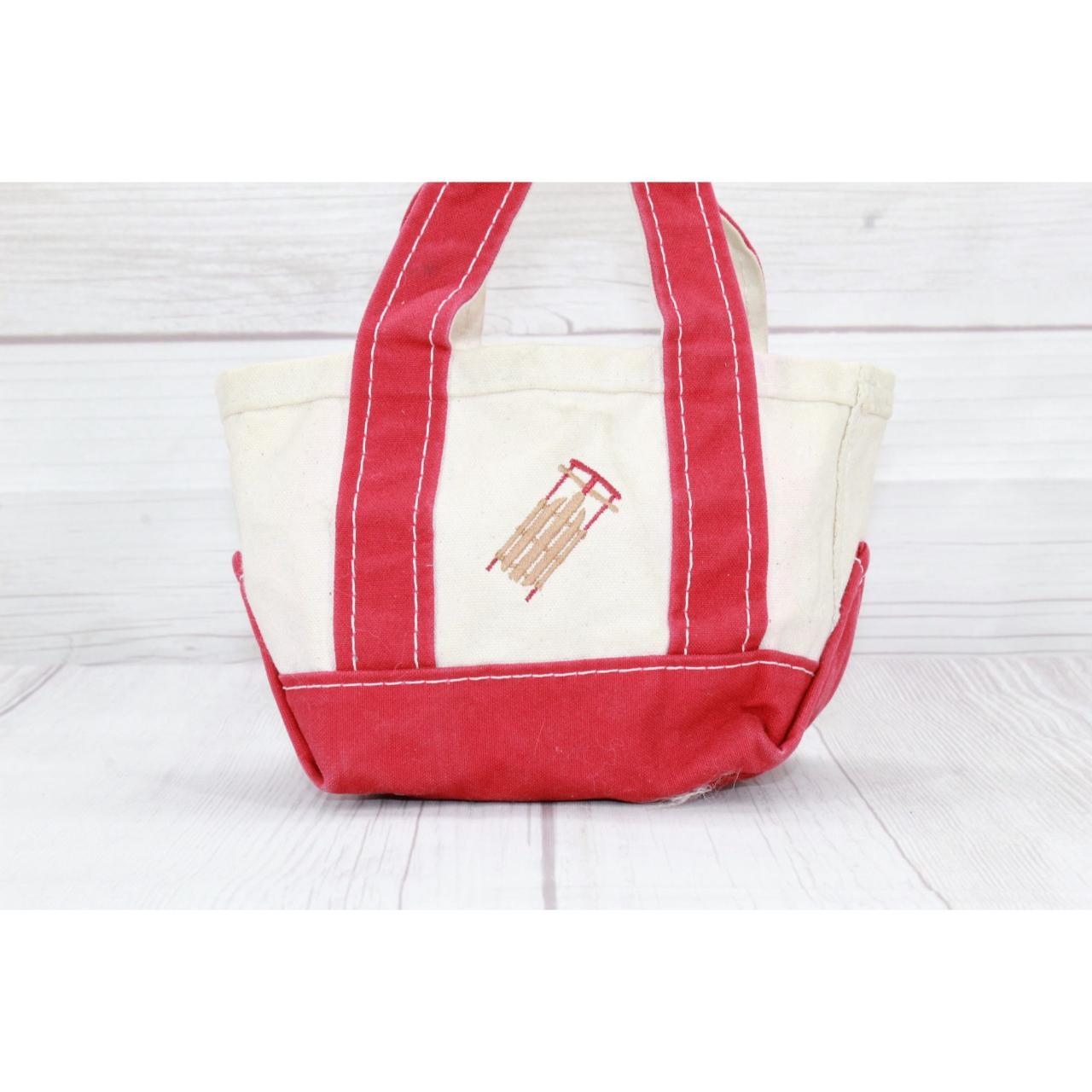 LOT OF 2 LL Bean Boat Tote Canvas Bags Bundle Red - Depop