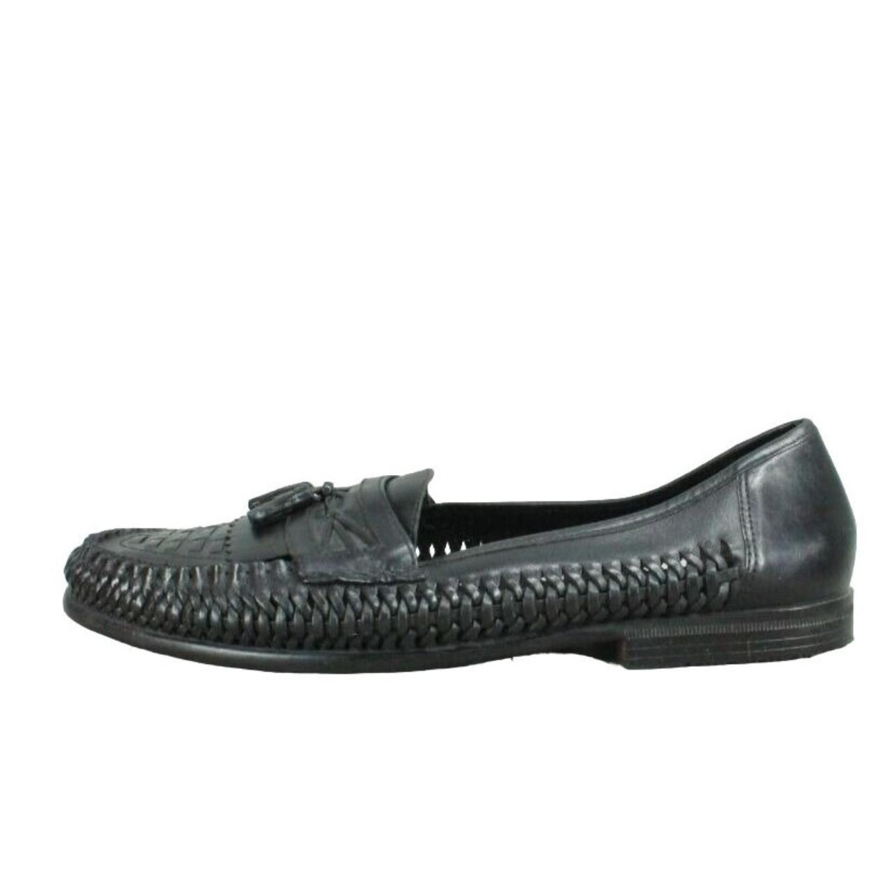 Nunn Bush Men S Black Woven Leather Moc Tassel Slip Depop