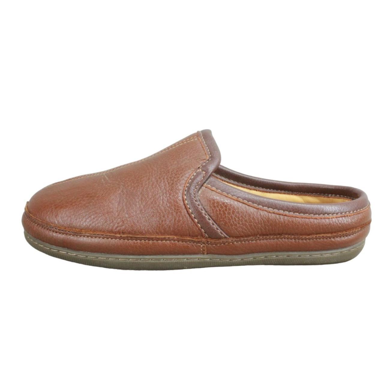 LL Bean Men's Elkhide Brown Leather Anti Slip Slip... Depop