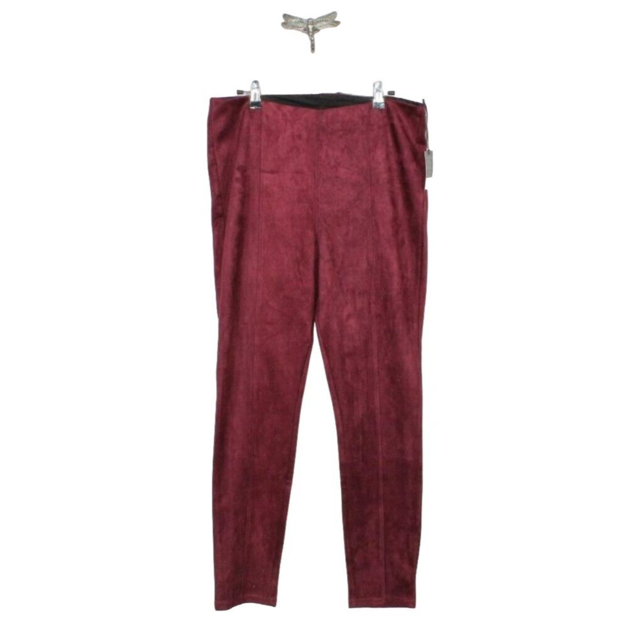 Simply Vera Vera Wang Pants, Women's Size Large, Maroon, Stretchy