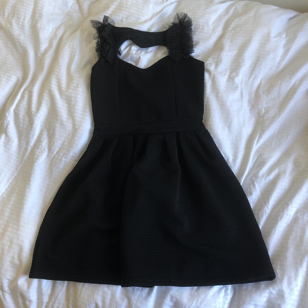 Poof girl black dress Size medium/10 Adorable... - Depop