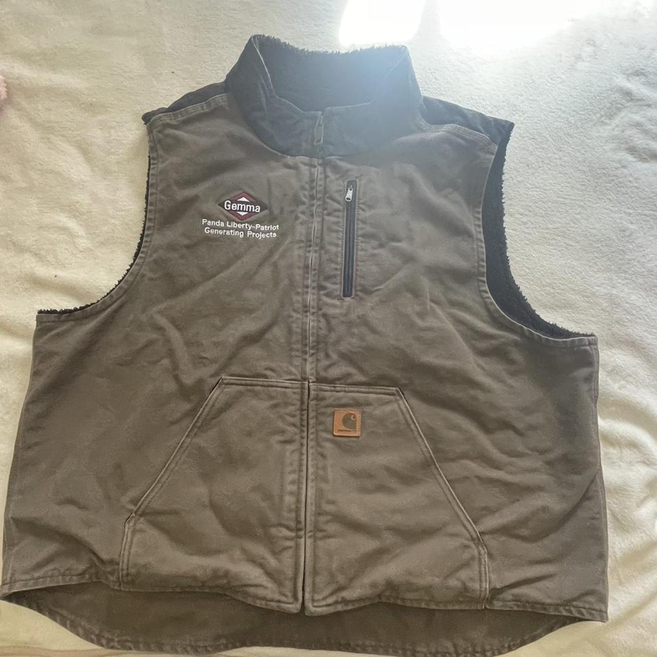 Sherpa Lined Carhartt Vest size 2xl - Depop