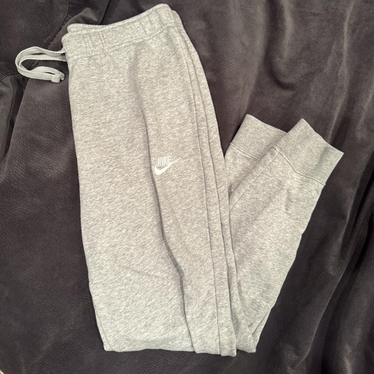 grey nike sweatpants size women’s medium love... Depop