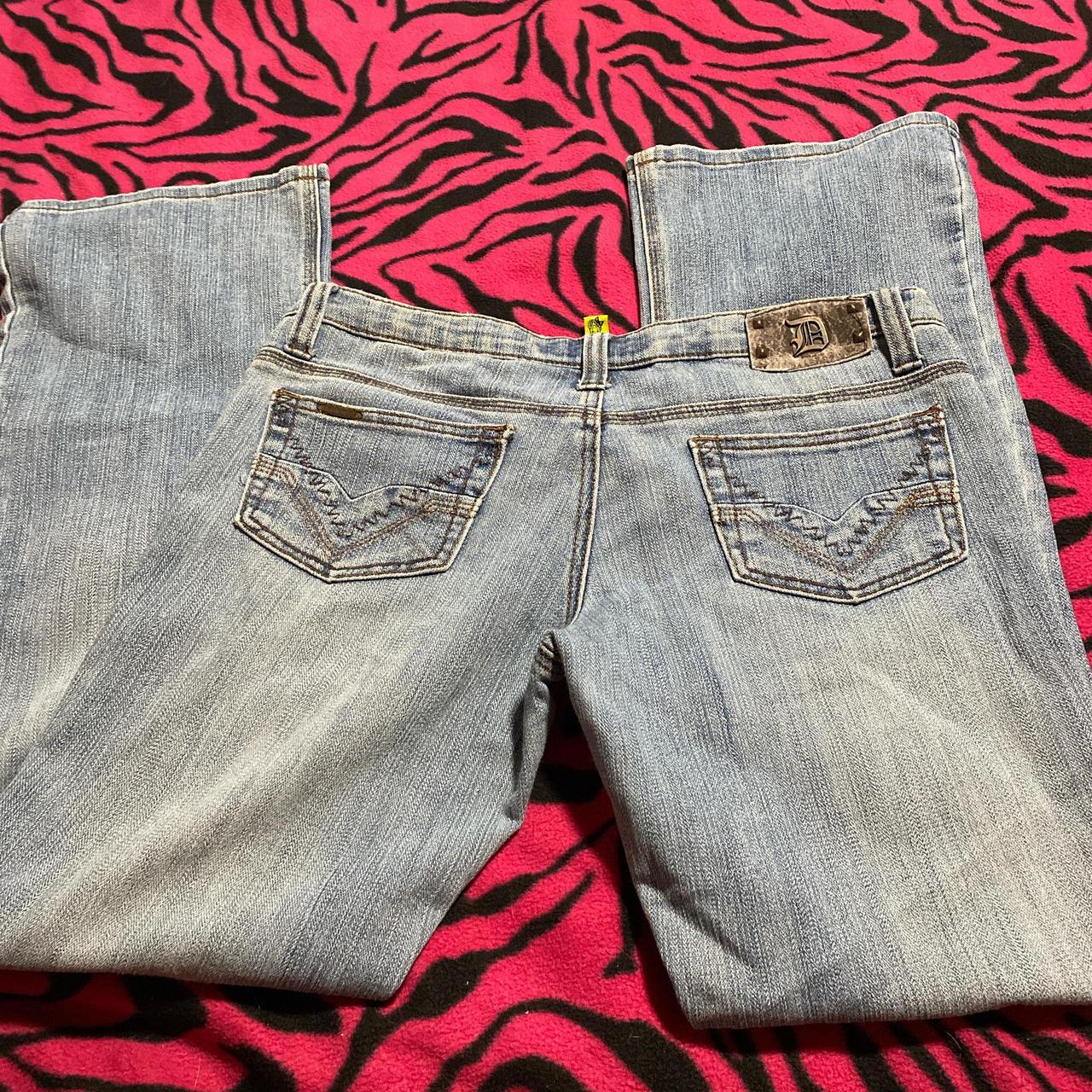 Y2k low rise dollhouse flared denim jeans Good... Depop