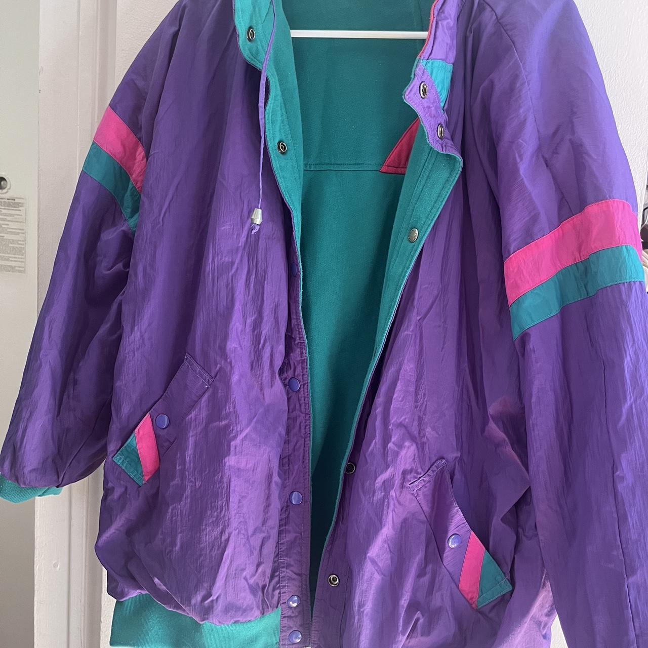 Women's Purple and Green Jacket | Depop