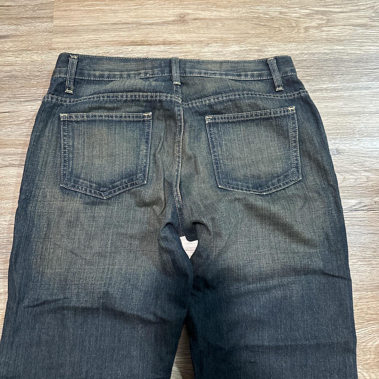 nice baggy jeans with cool wash size 34 dm for... - Depop