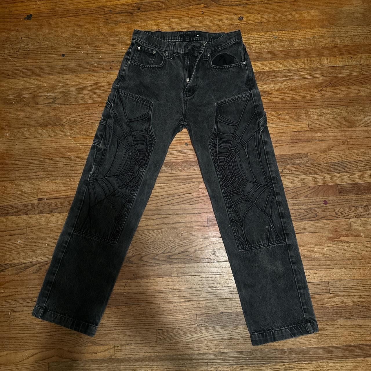 Jaded London Men’s spider web skate pants SIZE... - Depop