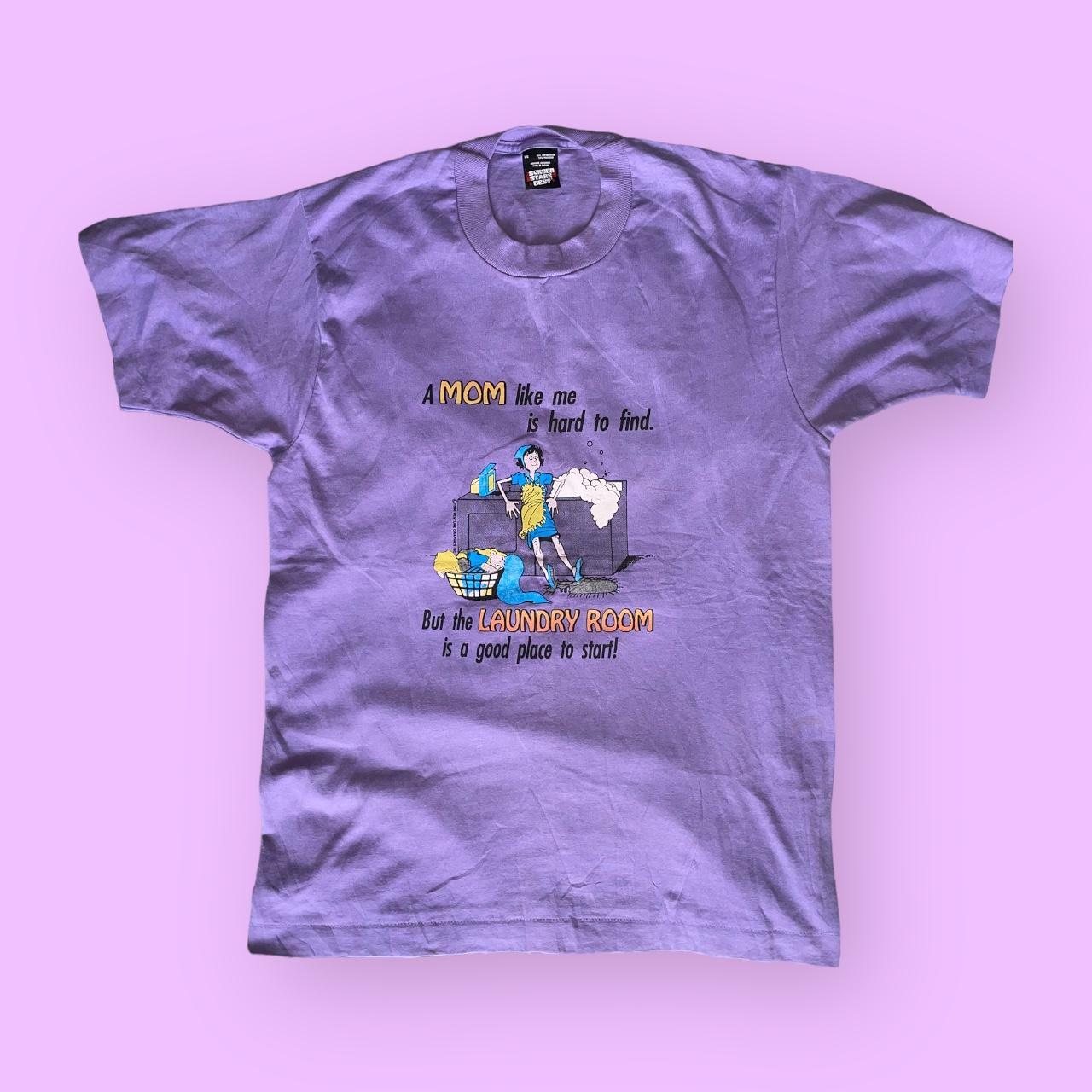 Vintage 1990 Purple Single Stitch Comedic T-shirt... - Depop