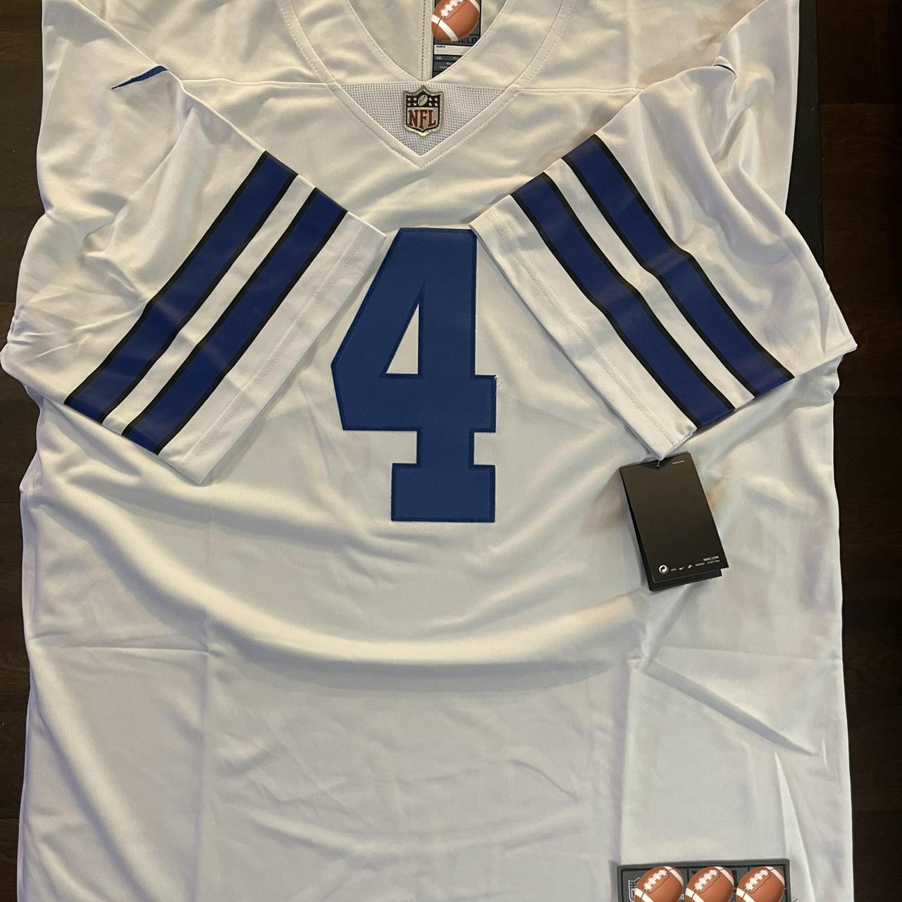 Dallas Cowboys Dak Prescott Jersey Black Blue and - Depop