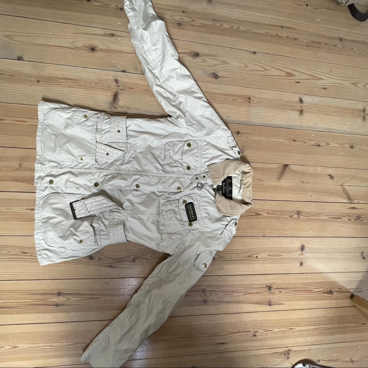 Cream Barbour coat. Rain coat. Water resistance.... Depop