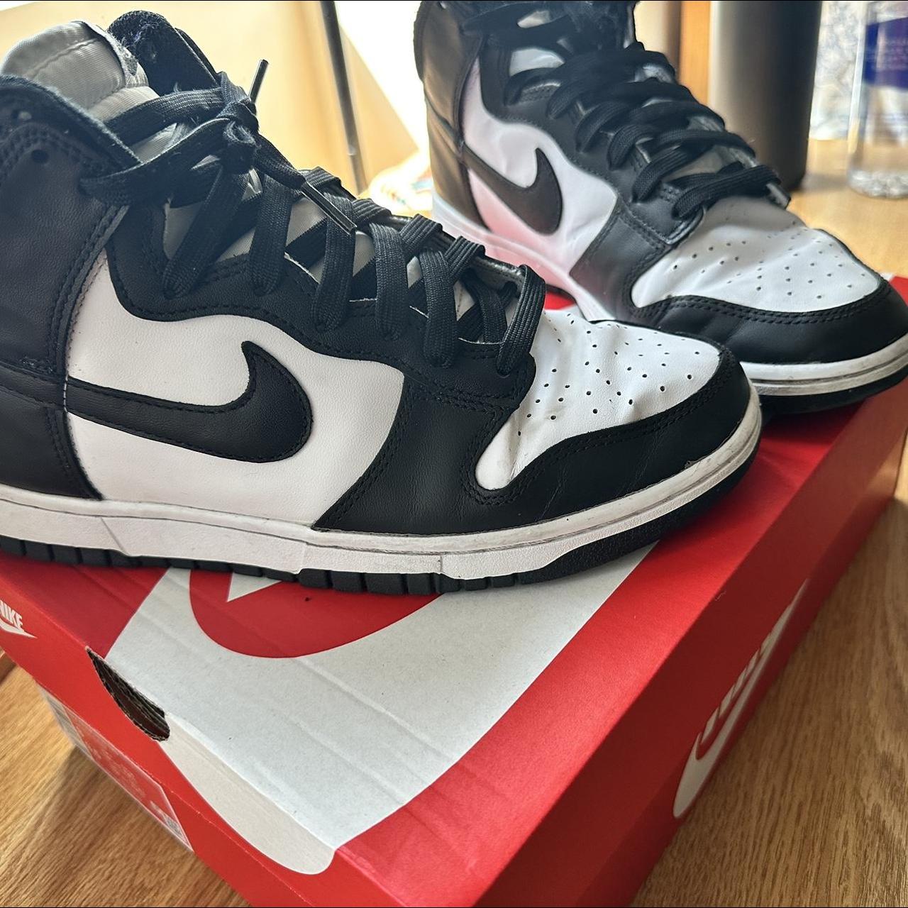 Nike High Top Panda Dunks Men’s Size 8 Creased - Depop