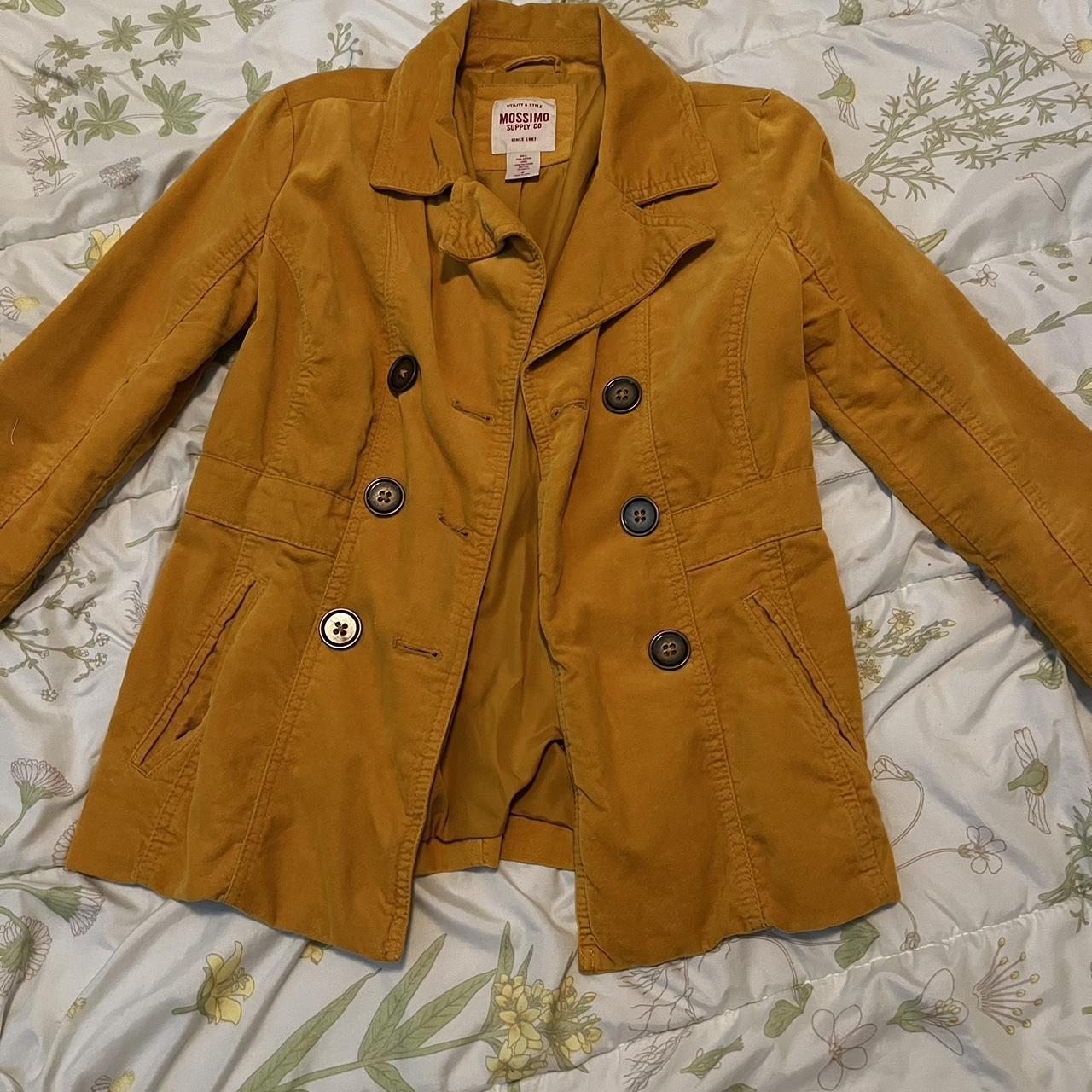 mustard yellow corduroy jacket Depop
