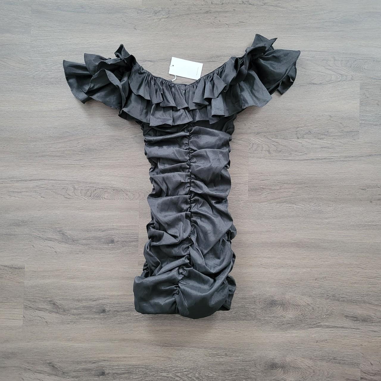 Lovers + Friends Black Nikolina Ruched Mini Dress - Depop