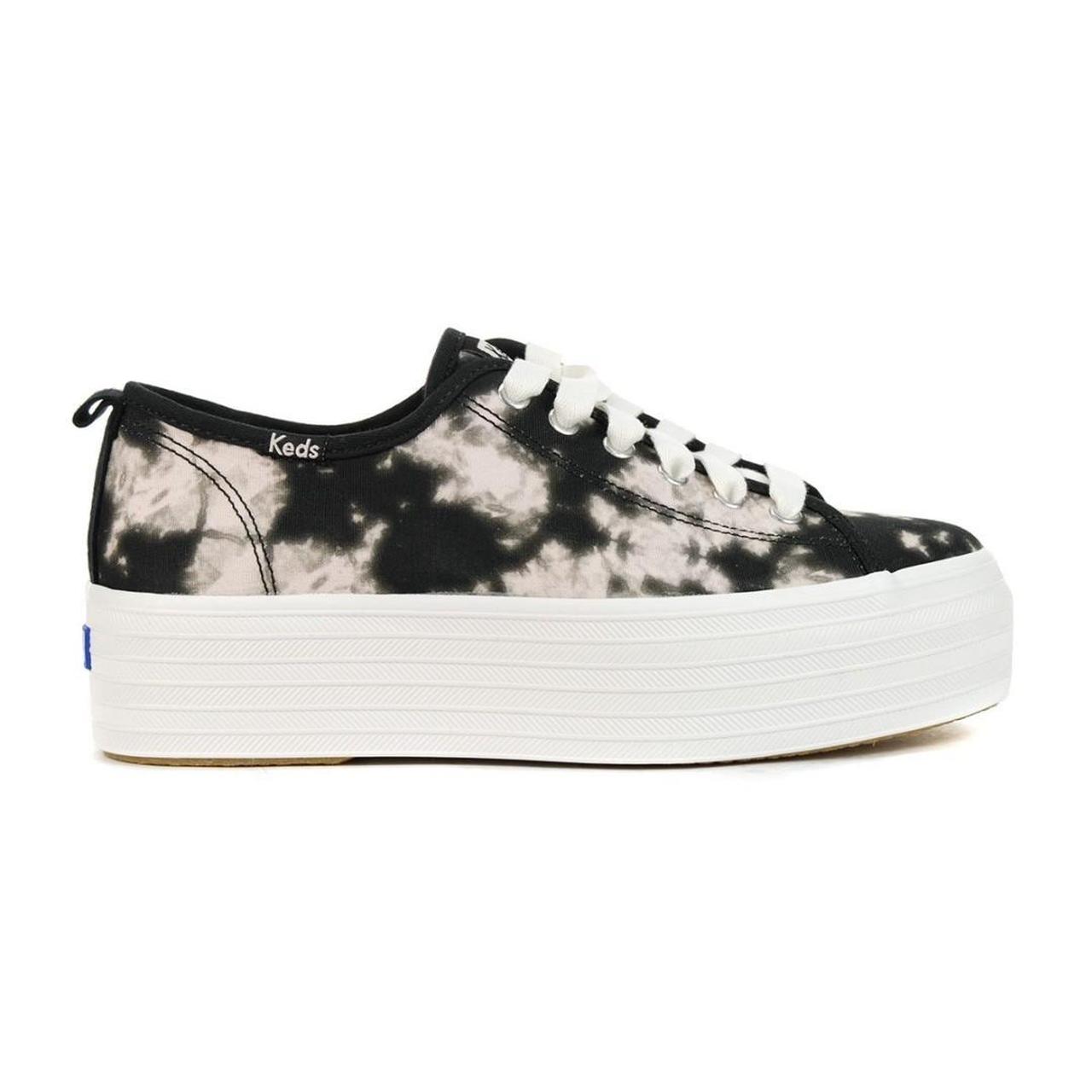 Keds Black and White Triple Tie Dyed Platform. Depop