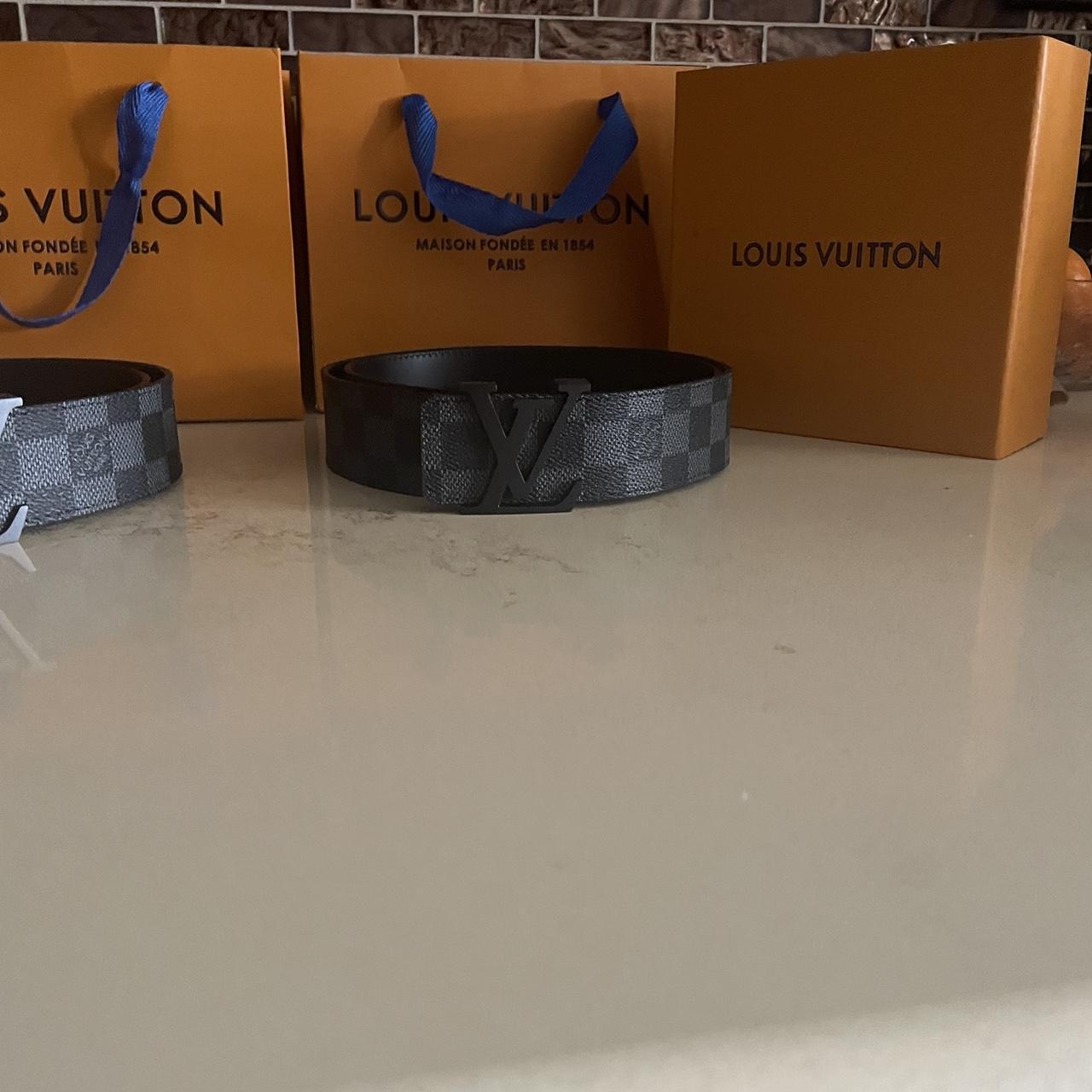 Louis Vuitton belt barely ever worn in very good - Depop