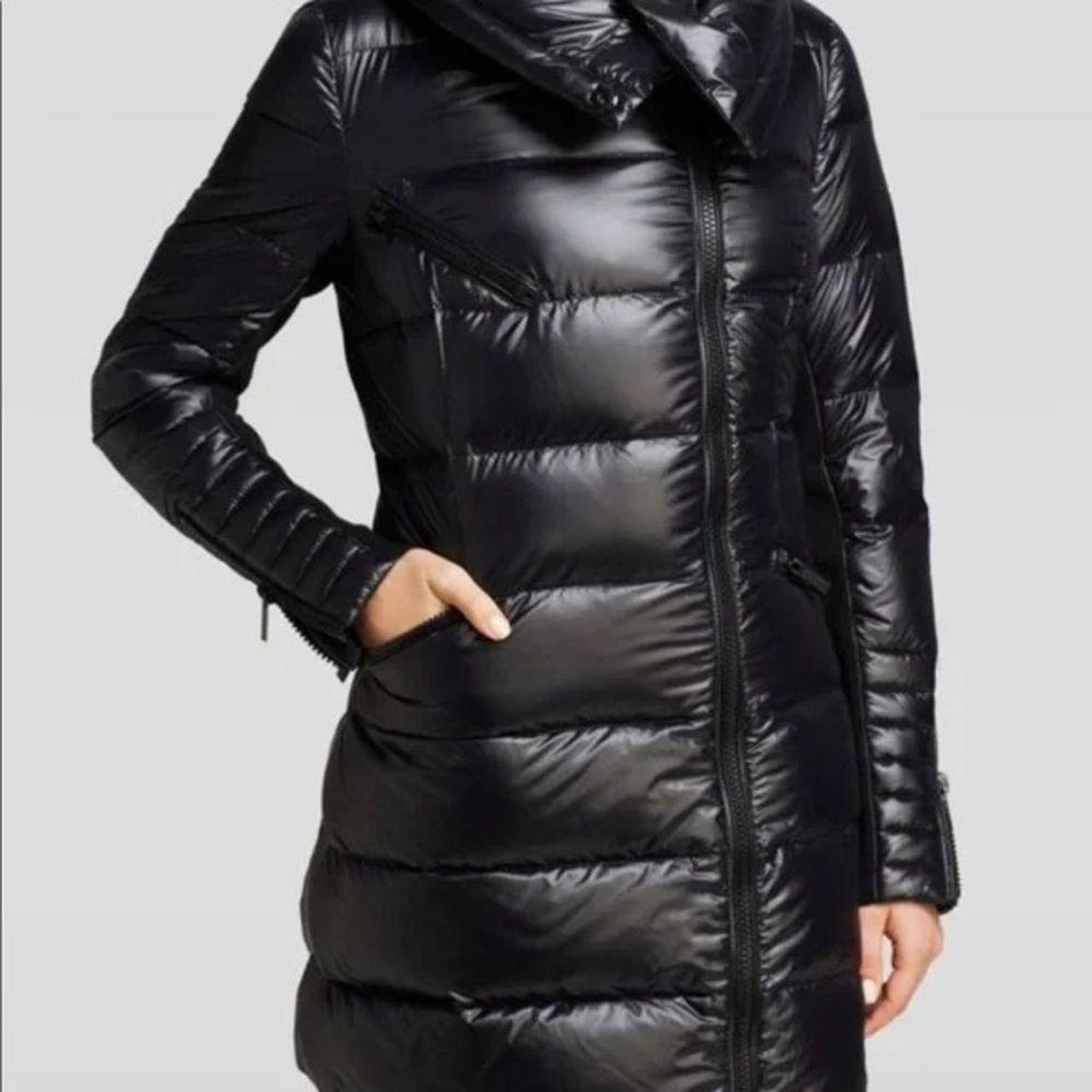 BCBGMAXAZRIA Black Down Feather Puffer 3 4 Jacket Depop